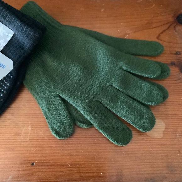 2 Pack of Men’s Gloves Thin Green Black Gripper Touchscreen Stretch OSFA Unisex - Picture 6 of 14